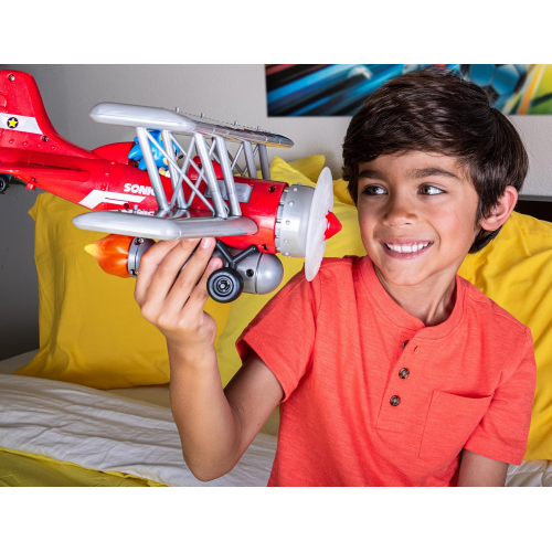 JAKKS 42328 SONIC THE HEDGEHOG BIPLANO TORNADO, include action figure di Sonic da 6 cm - 3 ANNI+