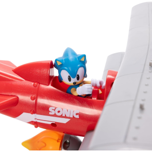 JAKKS 42328 SONIC THE HEDGEHOG BIPLANO TORNADO, include action figure di Sonic da 6 cm - 3 ANNI+
