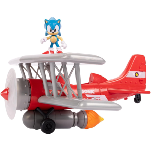 JAKKS 42328 SONIC THE HEDGEHOG BIPLANO TORNADO, include action figure di Sonic da 6 cm - 3 ANNI+