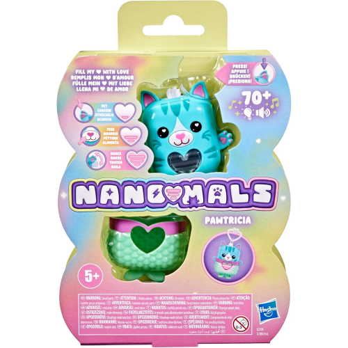 HASBRO G2208 NANOMALS, Pawtricia la gattina blu, cucciolo elettronico antistress - per Bambini e Bambine dai 5 Anni in Su