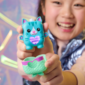 HASBRO G2208 NANOMALS, Pawtricia la gattina blu, cucciolo elettronico antistress - per Bambini e Bambine dai 5 Anni in Su