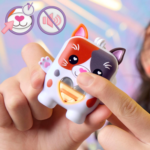 HASBRO G2209 NANOMALS, Purrnelope la gatta tricolore, cucciolo elettronico antistress - per Bambini e Bambine dai 5 Anni in Su