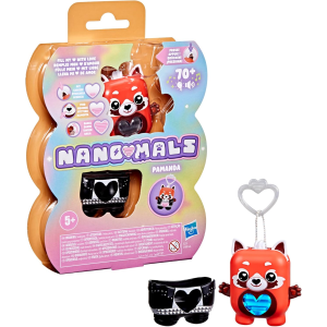 HASBRO G2215 NANOMALS, Pamanda il panda rosso, cucciolo elettronico antistress - per Bambini e Bambine dai 5 Anni in Su