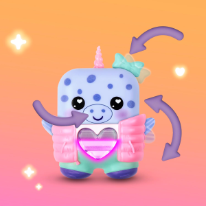 HASBRO G2214 NANOMALS, Blubby il narvalo, cucciolo elettronico antistress - per Bambini e Bambine dai 5 Anni in Su