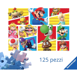 RAVENSBURGER 12004330 PUZZLE MAXI 125 PEZZI SUPER MARIO 6 ANNI +