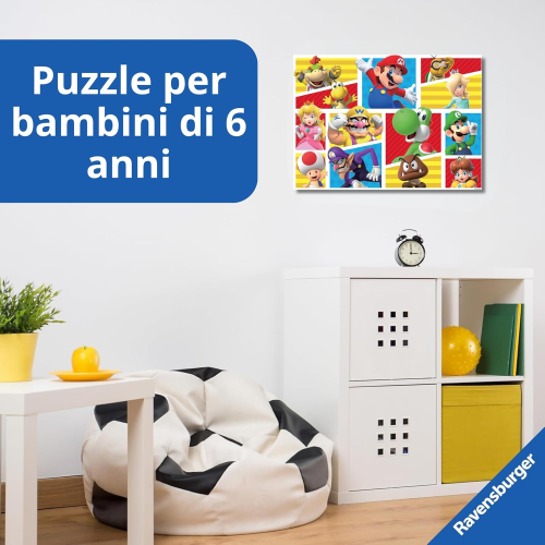 RAVENSBURGER 12004330 PUZZLE MAXI 125 PEZZI SUPER MARIO 6 ANNI +