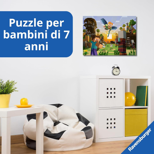 RAVENSBURGER 120041771 PUZZLES 150 MINECRAFT - 7 ANNI +