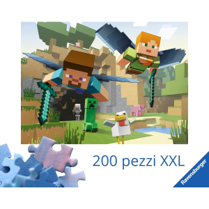 RAVENSBURGER 120041443 PUZZLES 200 MINECRAFT - 8 ANNI +