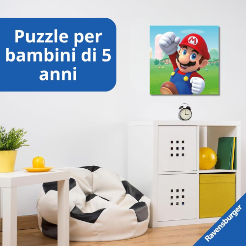 RAVENSBURGER 051861 PUZZLES SUPER MARIO 3X49 PEZZI - 5 ANNI +