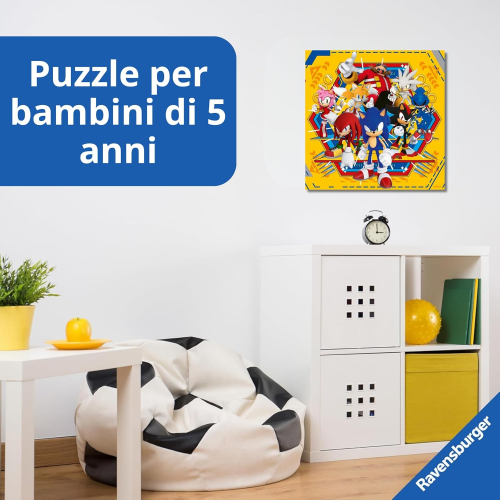 RAVENSBURGER 120011330 PUZZLES SONIC 3X49 PEZZI - 5 ANNI +