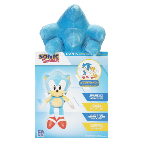 JAKKS - SONIC THE HEDGEHOG,  SONIC PELUCHE 40 CM - 40478 - 3 ANNI+