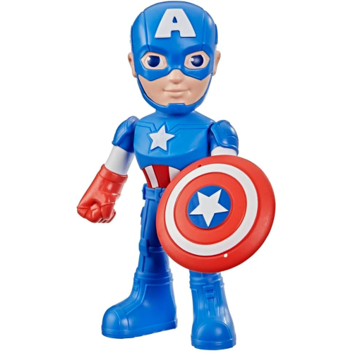 HASBRO G2462 SPIDEY AMAZING FRIENDS- FIGURA MEGA CAPTAIN AMERICA: STEVE ROGERS - 3 ANNI+