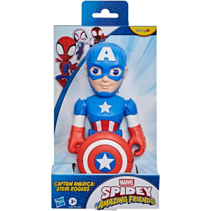 HASBRO G2462 SPIDEY AMAZING FRIENDS- FIGURA MEGA CAPTAIN AMERICA: STEVE ROGERS - 3 ANNI+