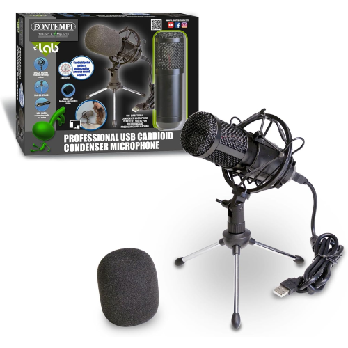 BONTEMPI 41 8020  StudioSound - Il Microfono a Condensatore Professionale per Ogni Tua Espressione Artistica, 235x165x165 mm