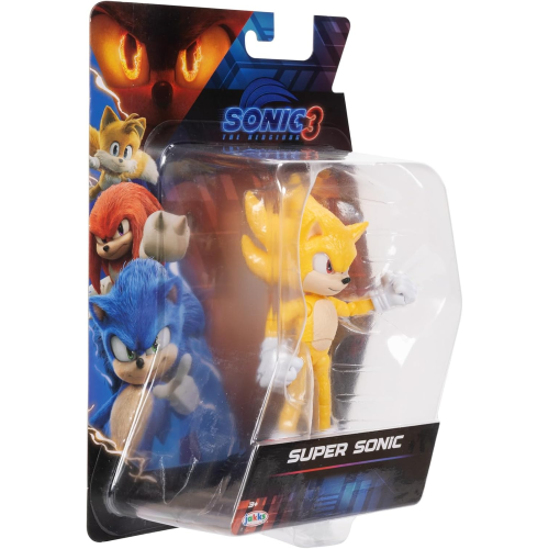 JAKKS 42402 SONIC 3 SUPER SONIC,Action Figure Articolata 13 cm - per Bambini e Appassionati di Sonic Action Figure