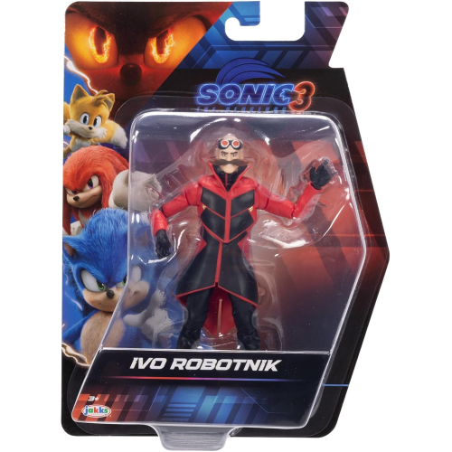 JAKKS 42398 SONIC 3 IVO ROBOTNIK,Action Figure Articolata 13 cm - per Bambini e Appassionati di Sonic Action Figure