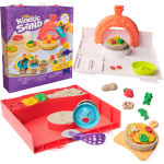  KINETIC SAND PIZZA, Set di Gioco Squish Pizza, con 452 g di Sabbia e 5 Attrezzi - 5 ANNI+