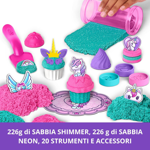 KINETIC SAND Set da Cucina Unicorno – con Accessori da 454 g per Un Gioco di Ruolo Creativo, dai 5 Anni in su