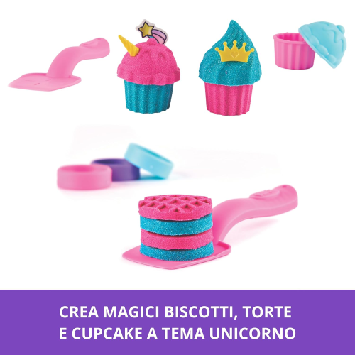 KINETIC SAND Set da Cucina Unicorno – con Accessori da 454 g per Un Gioco di Ruolo Creativo, dai 5 Anni in su