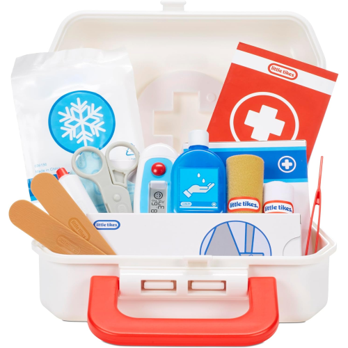 LITTLE TIKES KIT PICCOLO DOTTORE, First Aid Kit - Realistic Doctor Role Playing Set -25 ACCESSORI - 3 ANNI+