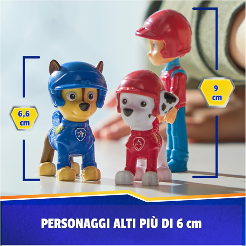 PAW PATROL 6070443 RESCUE WHEELS, Confezione Regalo con Personaggi Giocattolo, con 7 Personaggi - 3 ANNI+