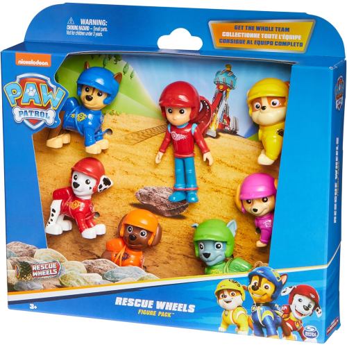 PAW PATROL 6070443 RESCUE WHEELS, Confezione Regalo con Personaggi Giocattolo, con 7 Personaggi - 3 ANNI+