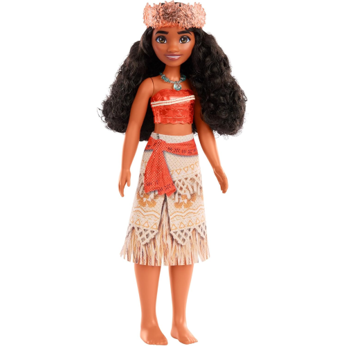 MATTEL HPG68 DISNEY PRINCESS VAIANA, bambola con capi e accessori scintillanti ispirati al film - 3 ANNI+