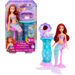 MATTEL JBF86 DISNEY PRINCESS ARIEL,e la Specchiera Magica, set bambola con coda da sirena rimovibile e specchiera - 3 ANNI+