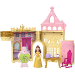 MATTEL JDP54 DISNEY PRINCESS- Il Castello di Belle, set componibile ispirato al film Disney con una mini bambola e 9 accessori - 3 ANNI+