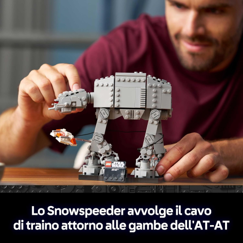 LEGO 75440 STAR WARS AT-AT - Kit Modellismo per Adulti da Esposizione con Snowspeeder - 18 ANNI+