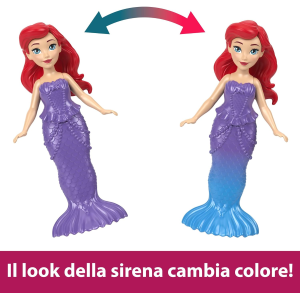DISNEY PRINCESS - CASTELLO Due Mondi di Ariel, Set componibile Ispirato al Film, Mini Bambola e 1 Amico, 12 Accessori, 6 Aree Gioco