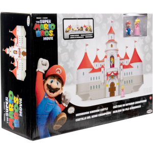 NINTENDO 41715 - Super Mario Bros - Movie Deluxe playset Castello di Peach con personaggi 4 cm.- 3 ANNI+