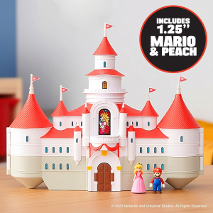 NINTENDO 41715 - Super Mario Bros - Movie Deluxe playset Castello di Peach con personaggi 4 cm.- 3 ANNI+