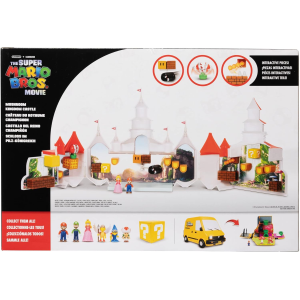 NINTENDO 41715 - Super Mario Bros - Movie Deluxe playset Castello di Peach con personaggi 4 cm.- 3 ANNI+