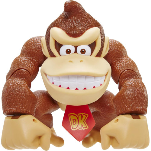 NINTENDO 76198 - Super Mario Bros - DONKEY KONG 15 CM..dotata di multipli punti di articolazioni  3 ANNI+