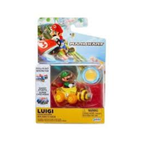 NINTENDO 71568 - SUPER MARIO KART -  LUIGI CON MONETA CM.6 - 3 ANNI+