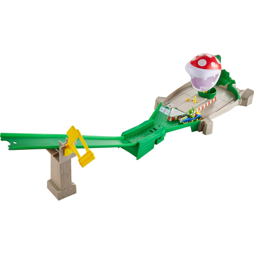 HOT WHEELS GFY47 MARIO KART -  Pista Piranha con Personaggio Yoshi in Macchinina - 5 ANNI+