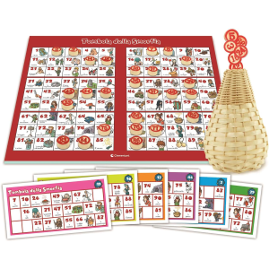 CLEMENTONI 81643  TOMBOLA SMORFIA 48 CARTELLE con Panariello, Numeri in Legno, Tutta la Famiglia, 2-10 Giocatori, Made in Italy