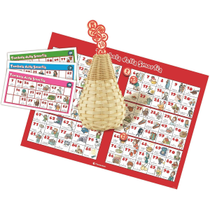 CLEMENTONI 81643  TOMBOLA SMORFIA 48 CARTELLE con Panariello, Numeri in Legno, Tutta la Famiglia, 2-10 Giocatori, Made in Italy