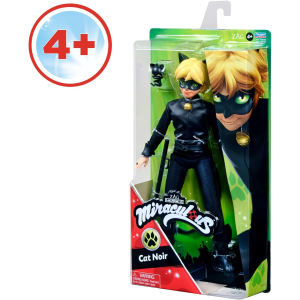 LADYBUG MIRACULOUS, PERSONAGGIO CAT NOIR 26 CM. ACTION FIGURE - 4 ANNI+