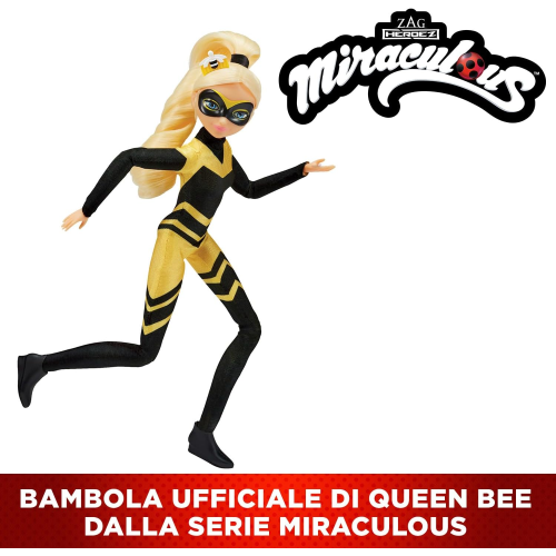 LADYBUG MIRACULOUS, PERSONAGGIO QUEEN BEE 26 CM. ACTION FIGURE - 4 ANNI+