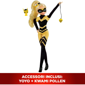 LADYBUG MIRACULOUS, PERSONAGGIO QUEEN BEE 26 CM. ACTION FIGURE - 4 ANNI+