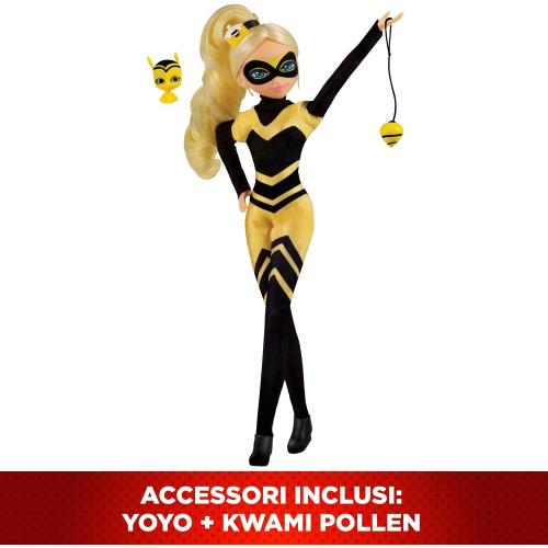 LADYBUG MIRACULOUS, PERSONAGGIO QUEEN BEE 26 CM. ACTION FIGURE - 4 ANNI+