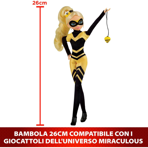 LADYBUG MIRACULOUS, PERSONAGGIO QUEEN BEE 26 CM. ACTION FIGURE - 4 ANNI+