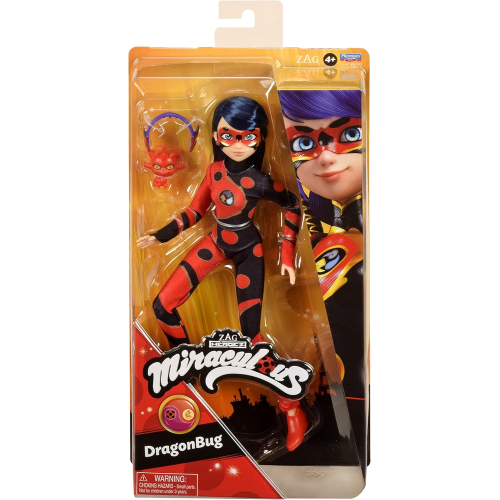 LADYBUG MIRACULOUS, PERSONAGGIO DRAGON BUG 26 CM. ACTION FIGURE - 4 ANNI+