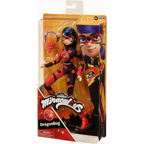 LADYBUG MIRACULOUS, PERSONAGGIO DRAGON BUG 26 CM. ACTION FIGURE - 4 ANNI+