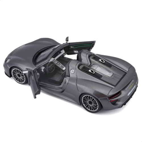 BURAGO PORSCHE 918 SPYDER SCALA 1/24 Auto in metallo, colore: grigio - 18-21076 - 3 ANNI+