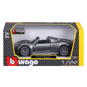 BURAGO PORSCHE 918 SPYDER SCALA 1/24 Auto in metallo, colore: grigio - 18-21076 - 3 ANNI+