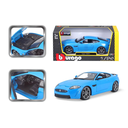 BURAGO JAGUAR XKR-S SCALA 1/24 Auto in metallo, colore: AZZURRO - 18-21063 - 3 ANNI+