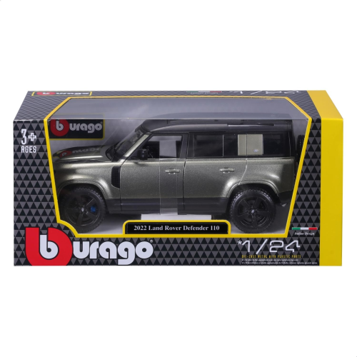 BURAGO LAND ROVER DEFENDER 110 SCALA 1/24 Auto in metallo, - 18-21101 - 3 ANNI+